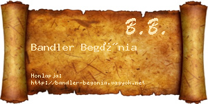 Bandler Begónia névjegykártya